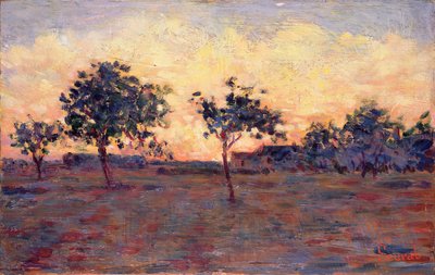 Zonsondergang door Georges Pierre Seurat
