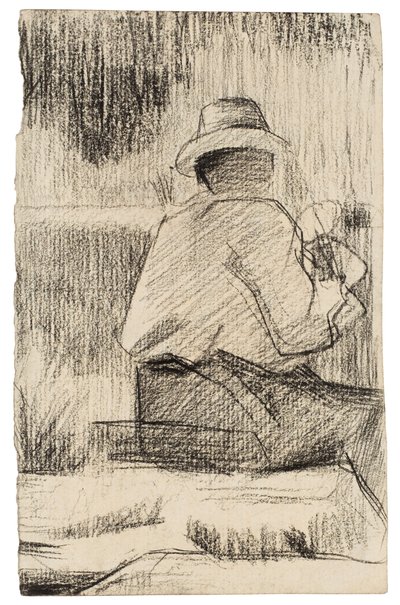 De schilder en zijn palet door Georges Pierre Seurat
