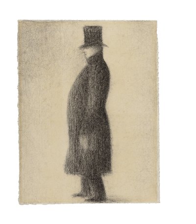 De hoge hoed, ca. 1883 door Georges Pierre Seurat