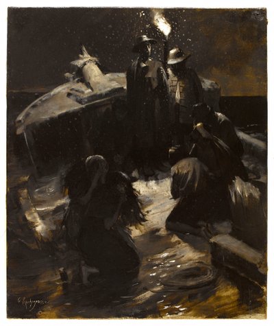 De schipbreuk. door Georges Rochegrosse
