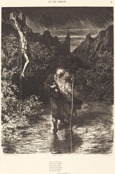 De Wandelende Jood door Georges Rouget after Gustave Doré