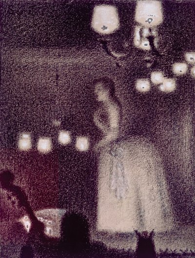 Bij het Eden Concert, 1886-7 door Georges Seurat