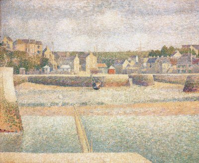 De buitenhaven van Porten-Bessin bij eb door Georges Seurat