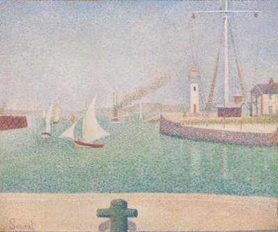 Ingang van de haven van Honfleur door Georges Seurat