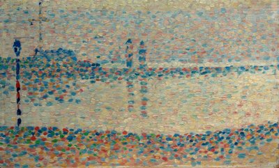 De haven van Gravelines (studie) door Georges Seurat