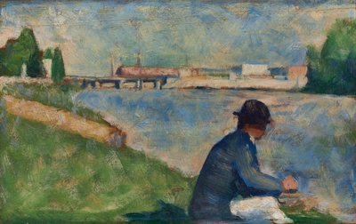 Studie voor Baders bij Asnières door Georges Seurat
