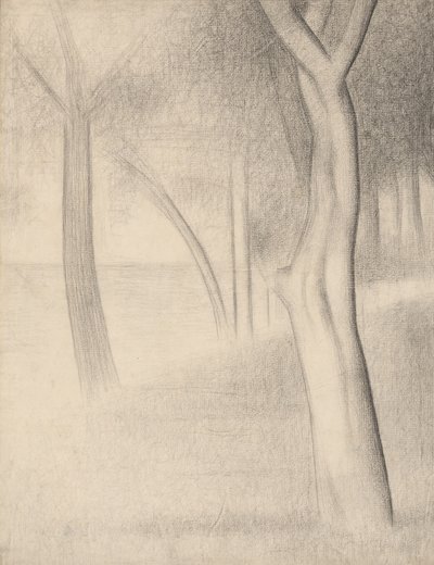 Bomen (studie voor La Grande Jatte) door Georges Seurat