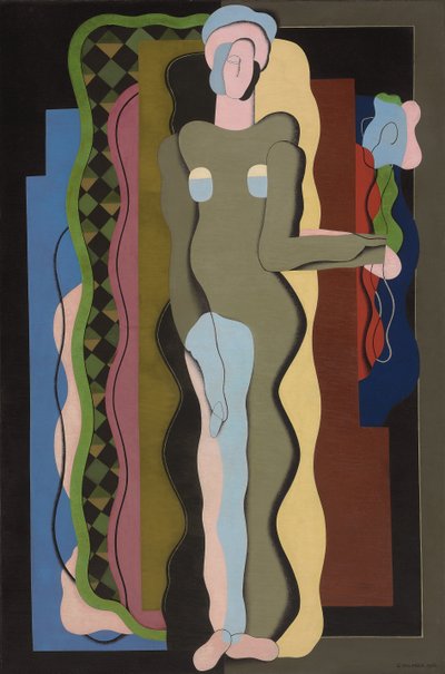 Naakt met bloem; Nu a la fleur, 1928 door Georges Valmier