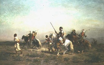 Arabieren te paard door Georges Washington