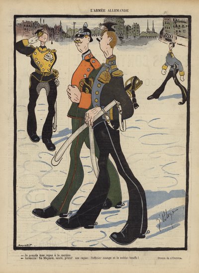 Het Duitse leger. Illustratie voor Le Rire door Georges d 1878 1937 Ostoya