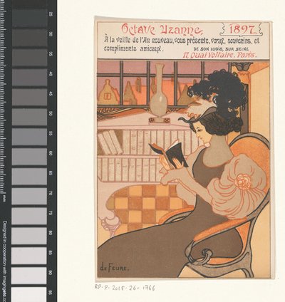 Nieuwjaarswens van Octave Uzanne voor het jaar 1897 door Georges de Feure