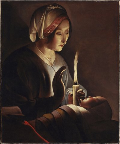 Sint-Anna met het Christuskind, 1645-c.1650 door Georges de La Tour
