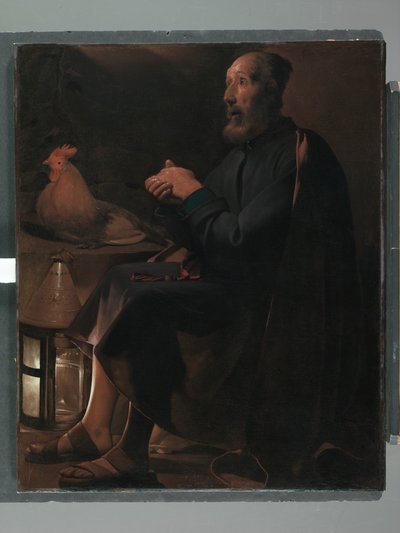 Sint-Petrus berouwvol door Georges de La Tour