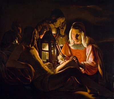 St. Sebastian Verzorgd door Irene, c.1638-39 door Georges de La Tour
