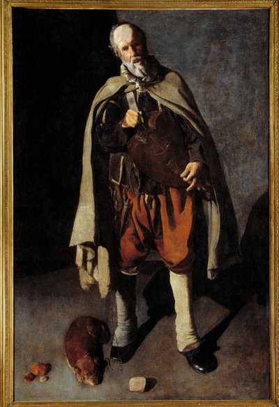 De oude hond door Georges de La Tour