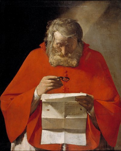 Sint Hiëronymus leest een brief door Georges de La Tour