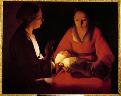 Het pasgeboren kind door Georges de La Tour