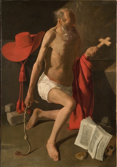 De Berouwvolle St. Hiëronymus door Georges de La Tour