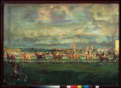 Paardenrennen door Georgy Bogdanovich Yakulov