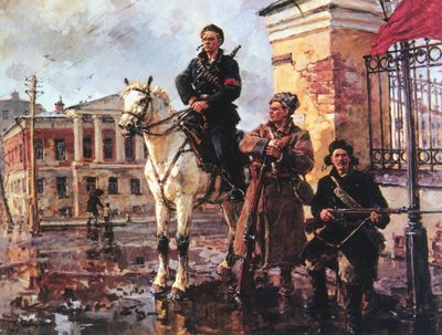 Eerste dagen van de Oktoberrevolutie, Rusland, 1917 1949 door Georgi Savitsky
