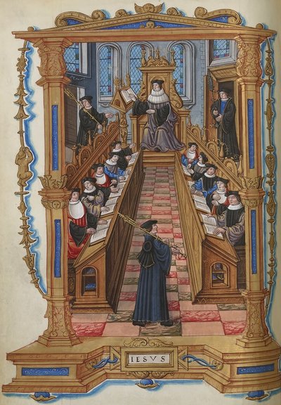 Artsen aan de universiteit van Parijs door Etienne Colaud, uit Chants Royaux, 1537 (42046662921) door Georgia Levan Ramishvili from Tbilisi