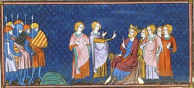Hendrik I van Engeland ontvangt Franse gezanten bij Gisors, Kronieken van Saint-Denis, 1332-50 (38750784602) door Georgia Levan Ramishvili from Tbilisi