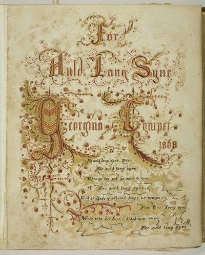 Zonder Titel [Voor Auld Lang Syne], 1855-68 door Georgina Cowper