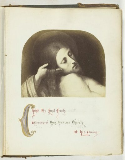 Zonder titel [illustratie van Jezus met Bijbelse citaat], 1855-1868 door Georgina Cowper