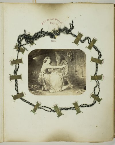 Zonder titel [vrouw aan het spinnen] door Georgina Cowper