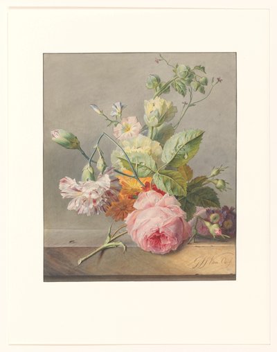 Bloemstuk door Georgius Jacobus Johannes van Os