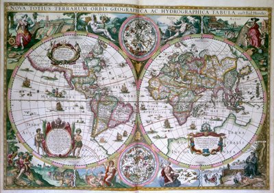 Wereldkaart. Nova Totius Terrarum Orbis door Gerard (after) Mercator