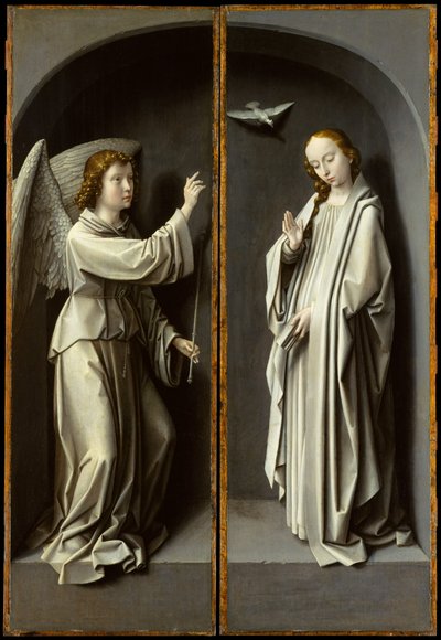 Aartsengel Gabriël; De Maagd Annunciate door Gerard David