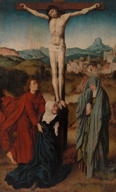 Kruisiging met de Maagd, Sint Jan en de Magdalena door Gerard David