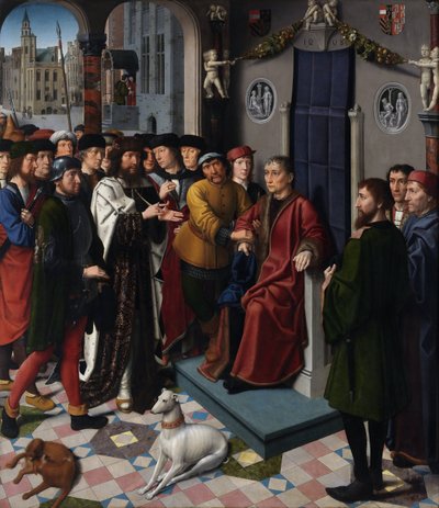 Het oordeel van Cambyses (linker paneel) door Gerard David