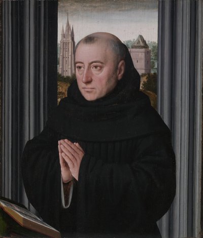 Portret van een monnik, begin 1500s door Gerard David