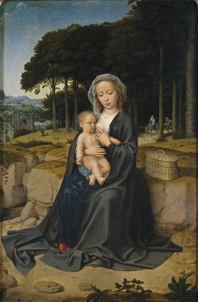 Rust tijdens de vlucht naar Egypte, ca. 1515 door Gerard David