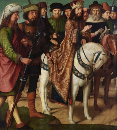Romeinse soldaten en Joodse rechters door Gerard David