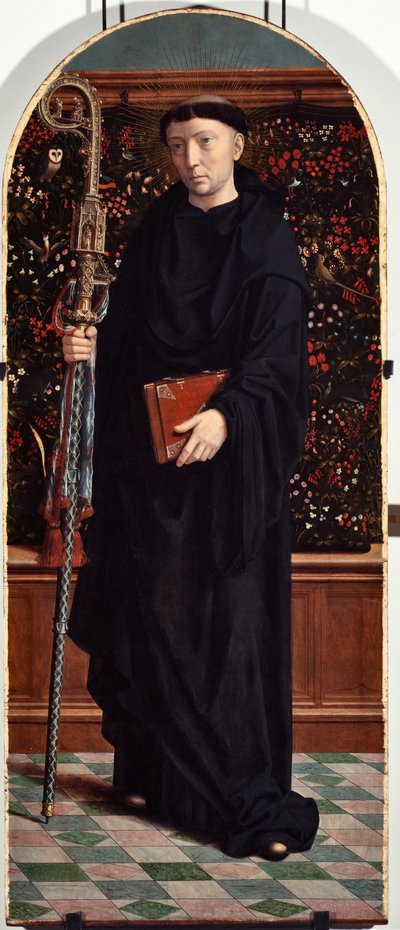 Sint Maurus Polyptiek paneel van de kerk van San Gerolamo della Cervara door Gerard David
