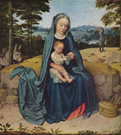 De rust tijdens de vlucht naar Egypte, ca. 1510 door Gerard David