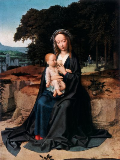 De rust tijdens de vlucht naar Egypte door Gerard David