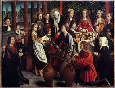 De bruiloft van Kana door Gerard David