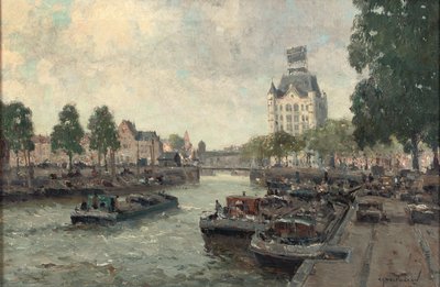 Een uitzicht op het Witte Huis, Rotterdam door Gerard Delfgaauw