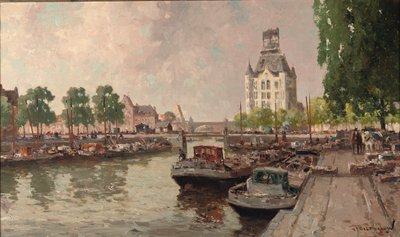 Een Uitzicht op het Witte Huis, Rotterdam door Gerard Delfgaauw