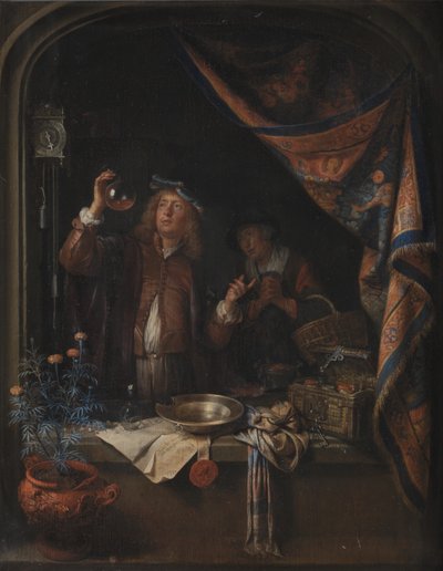 Een bezoek aan de dokter door Gerrit Dou