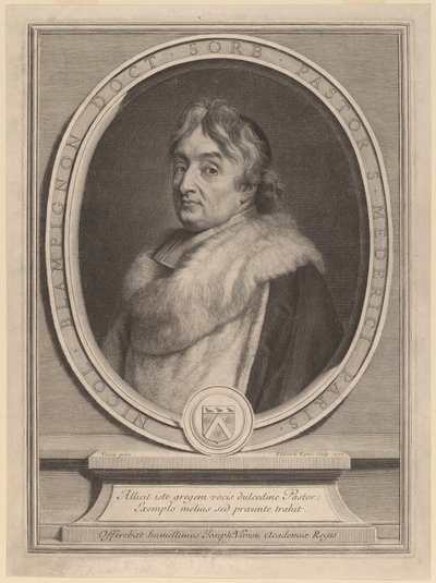 Nicolas de Blampignon door Gerard Edelinck after Joseph Vivien