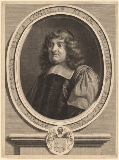Pierre de Carcavy door Gerard Edelinck after Louis Testelin