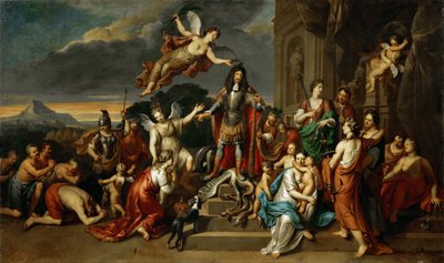 Allegorie op het bewind van Keizer Leopold I, ca. 1672 door Gerard Hoet