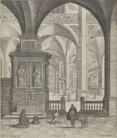 Kerkinterieur door Gerard Houckgeest
