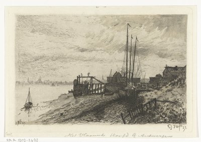 Riviergezicht door Gerard Jan Bos (signed by artist)