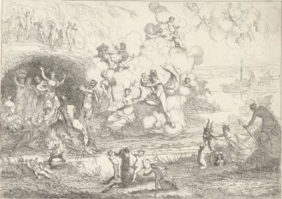 Mercurius geeft Bacchus aan de nimfen door Gerard Melder